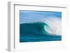 Perfect Wave-Beautiful blue wave breaking over a coral reef, Hawaii-Mark A Johnson-Framed Photographic Print