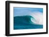 Perfect Wave-Beautiful blue wave breaking over a coral reef, Hawaii-Mark A Johnson-Framed Premium Photographic Print