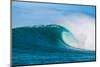 Perfect Wave-Beautiful blue wave breaking over a coral reef, Hawaii-Mark A Johnson-Mounted Premium Photographic Print