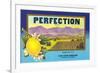 Perfectin Lemon Label-null-Framed Art Print