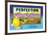 Perfectin Lemon Label-null-Framed Art Print