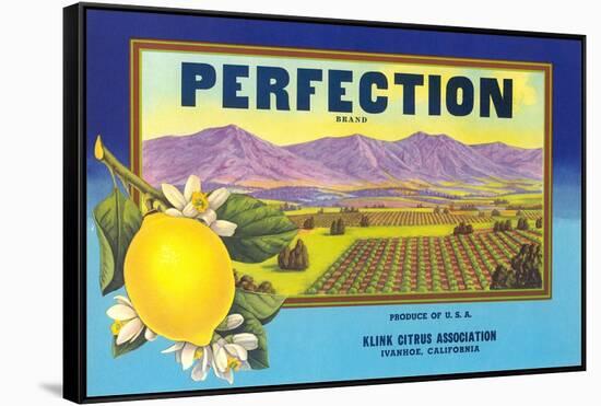 Perfectin Lemon Label-null-Framed Stretched Canvas