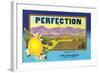 Perfectin Lemon Label-null-Framed Art Print