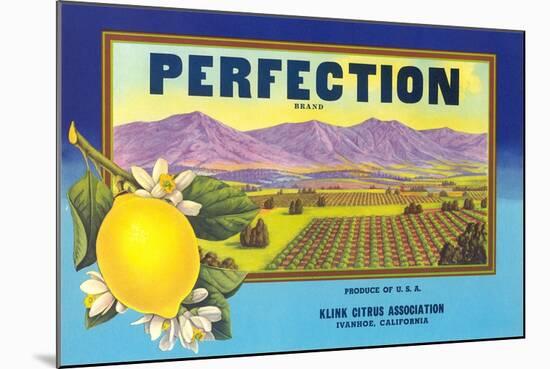 Perfectin Lemon Label-null-Mounted Art Print