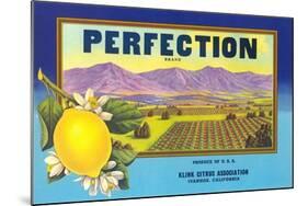 Perfectin Lemon Label-null-Mounted Art Print