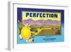 Perfectin Lemon Label-null-Framed Art Print