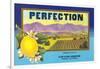 Perfectin Lemon Label-null-Framed Art Print