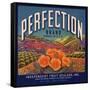 Perfection Brand - Colton, California - Citrus Crate Label-Lantern Press-Framed Stretched Canvas