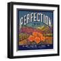 Perfection Brand - Colton, California - Citrus Crate Label-Lantern Press-Framed Art Print