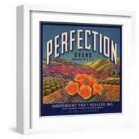 Perfection Brand - Colton, California - Citrus Crate Label-Lantern Press-Framed Art Print