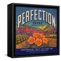 Perfection Brand - Colton, California - Citrus Crate Label-Lantern Press-Framed Stretched Canvas