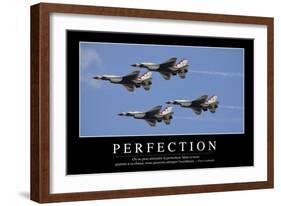 Perfection: Citation Et Affiche D'Inspiration Et Motivation-null-Framed Photographic Print