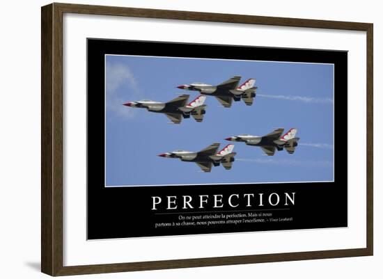 Perfection: Citation Et Affiche D'Inspiration Et Motivation-null-Framed Photographic Print