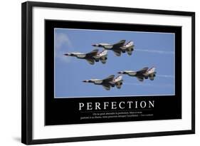 Perfection: Citation Et Affiche D'Inspiration Et Motivation-null-Framed Photographic Print