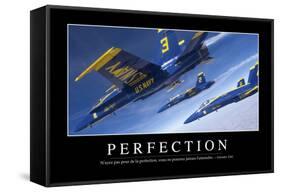 Perfection: Citation Et Affiche D'Inspiration Et Motivation-null-Framed Stretched Canvas