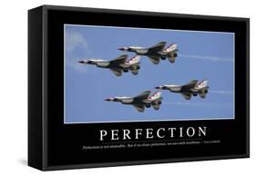 Perfection: Inspirational Quote and Motivational Poster-null-Framed Stretched Canvas