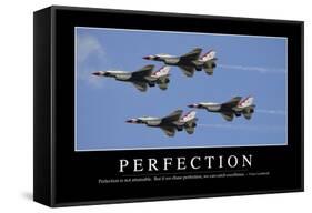 Perfection: Inspirational Quote and Motivational Poster-null-Framed Stretched Canvas