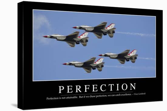 Perfection: Inspirational Quote and Motivational Poster-null-Stretched Canvas