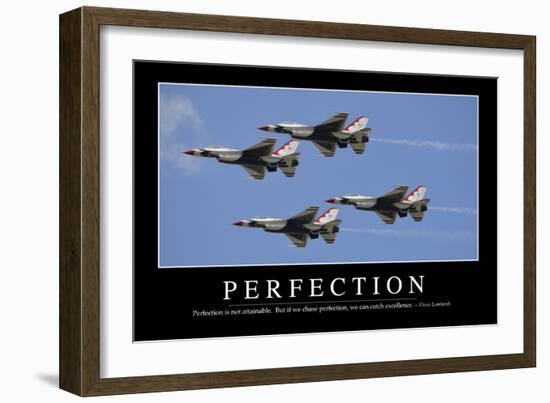 Perfection: Inspirational Quote and Motivational Poster-null-Framed Photographic Print