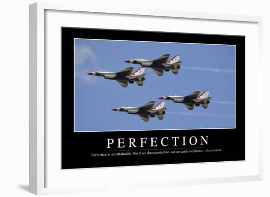 Perfection: Inspirational Quote and Motivational Poster-null-Framed Photographic Print