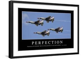 Perfection: Inspirational Quote and Motivational Poster-null-Framed Photographic Print