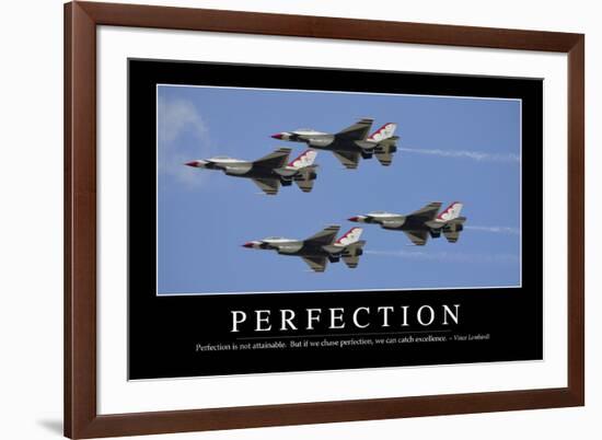 Perfection: Inspirational Quote and Motivational Poster-null-Framed Photographic Print