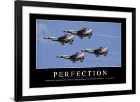 Perfection: Inspirational Quote and Motivational Poster-null-Framed Photographic Print