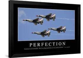 Perfection: Inspirational Quote and Motivational Poster-null-Framed Photographic Print