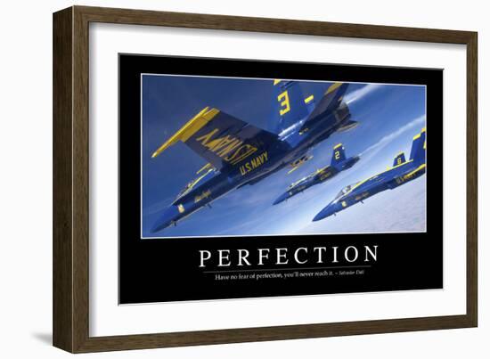 Perfection: Inspirational Quote and Motivational Poster-null-Framed Photographic Print