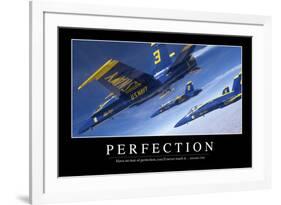 Perfection: Inspirational Quote and Motivational Poster-null-Framed Photographic Print