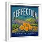 Perfection Orange Label - Colton, CA-Lantern Press-Framed Art Print