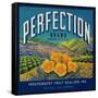 Perfection Orange Label - Colton, CA-Lantern Press-Framed Stretched Canvas