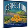 Perfection Orange Label - Colton, CA-Lantern Press-Mounted Art Print