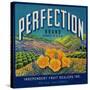 Perfection Orange Label - Colton, CA-Lantern Press-Stretched Canvas