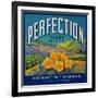 Perfection Orange Label - Colton, CA-Lantern Press-Framed Art Print