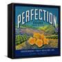 Perfection Orange Label - Colton, CA-Lantern Press-Framed Stretched Canvas