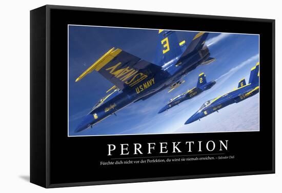 Perfektion: Motivationsposter Mit Inspirierendem Zitat-null-Framed Stretched Canvas