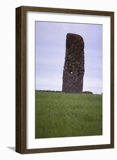 Perforated standing stone, North Ronaldsay. Orkney, 20th century-CM Dixon-Framed Giclee Print