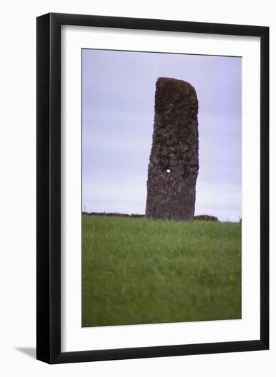 Perforated standing stone, North Ronaldsay. Orkney, 20th century-CM Dixon-Framed Giclee Print