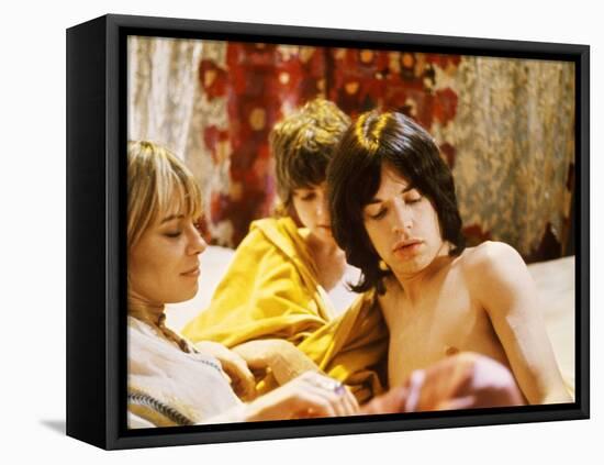 Performance, Anita Pallenberg, Michele Breton, Mick Jagger, 1970-null-Framed Stretched Canvas