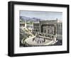 Performance at the Theatre of Dionysos in Athens, Ancient Greece-null-Framed Giclee Print