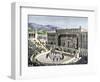 Performance at the Theatre of Dionysos in Athens, Ancient Greece-null-Framed Giclee Print