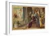 Performance of a Nativity Play in a Castle in the Middle Ages-null-Framed Giclee Print