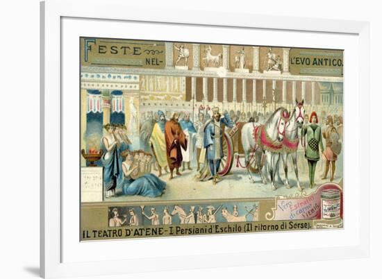 Performance of Aeschylus' Play the Persians in the Theatre of Athens-null-Framed Giclee Print