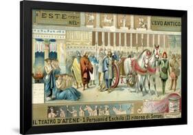 Performance of Aeschylus' Play the Persians in the Theatre of Athens-null-Framed Giclee Print