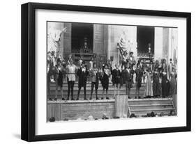 Performance of Jedermann, Salzburg Festival, Austria, 20th Century-Ernst Maier-Framed Giclee Print