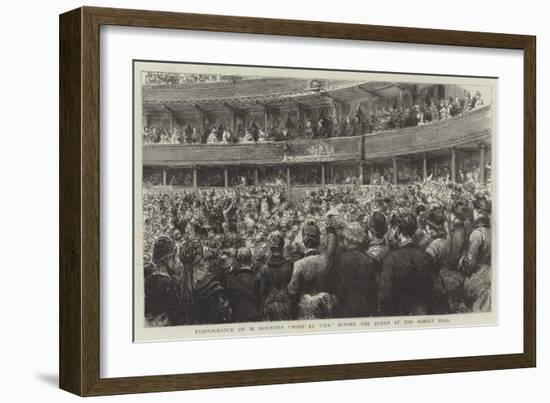 Performance of M Gounod's Mors Et Vita before the Queen at the Albert Hall-Godefroy Durand-Framed Giclee Print