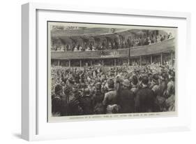 Performance of M Gounod's Mors Et Vita before the Queen at the Albert Hall-Godefroy Durand-Framed Giclee Print