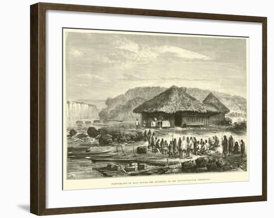 Performance of Mass before the Departure of the Franco-Peruvian Expedition-Édouard Riou-Framed Giclee Print