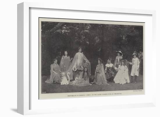 Performance of Milton's Comus by the Ladies' College Guild at Cheltenham-null-Framed Giclee Print